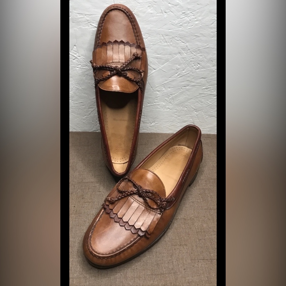 USA Made Allen Edmonds Woodstock Men's Loafers Brown Leather Size 11.5C Kiltie